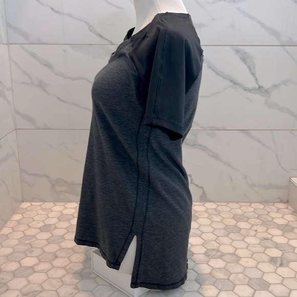 Lululemon Spincity Cotton Tee Heathered Black Gray Top Shirt Women’s Size 6 - Picture 10 of 15